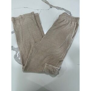 Urban Daizy Lounge Pants Comfy Casual Elastic Waist Pull On Beige M